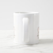 Personalisiertes Baby & Mutter Elefant mit Herz - Jumbo-Tasse (Rückseite)