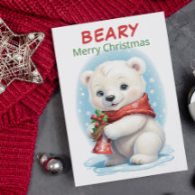 Personalisiertes Baby Polar Bear Weihnachten