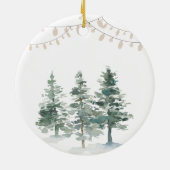 Personalisiertes Baby Reveal Schwangerschaft Pine Keramik Ornament (Hinten)