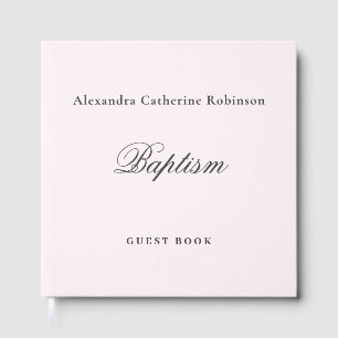 Personalisiertes Baby-Rosa Elegantes Taufgeschenk Gästebuch