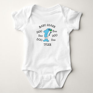 Personalisiertes Baby Shark Baby Strampler