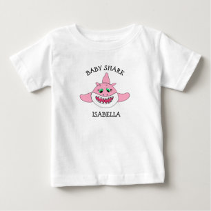 Personalisiertes Baby Shark Baby T-shirt
