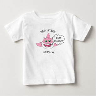 Personalisiertes Baby Shark Baby T-shirt