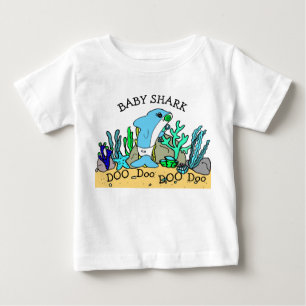 Personalisiertes Baby Shark Baby T-shirt