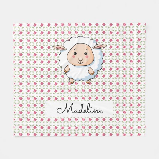 Personalisiertes Baby Sheep Fleecedecke (Vorderseite (Horizontal))