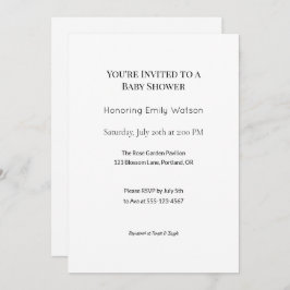 Personalisiertes Baby Sprinkle oder Duschdesign Einladung