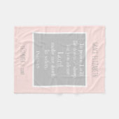 Personalisiertes Baby, w Nachtgebet (Psalm 4:8) Fleecedecke (Vorderseite (Horizontal))