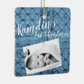 Personalisiertes Baby XMAS Ornament Rustikale Tin (Rechts)