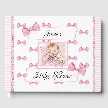 Personalisiertes Babydusche Gästebuch Rosa
