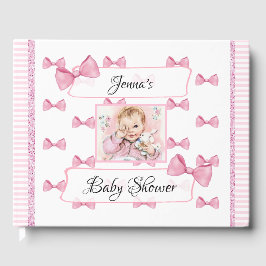 Personalisiertes Babydusche Gästebuch Rosa