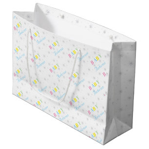 Personalisiertes Babyduschpapier Große Geschenktüte