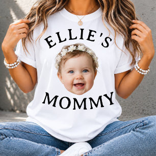 Personalisiertes Babygesicht-Mummy-Geschenk mit in T-Shirt