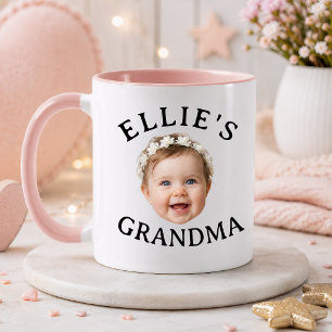 Personalisiertes Babygesicht Oma-Geschenk Tasse