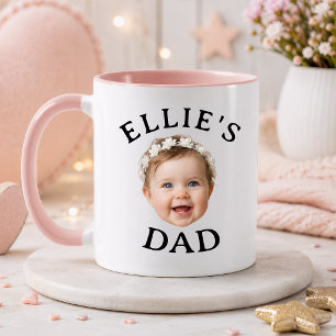 Personalisiertes Babygesicht Papa Vatertag Foto-Ge Tasse