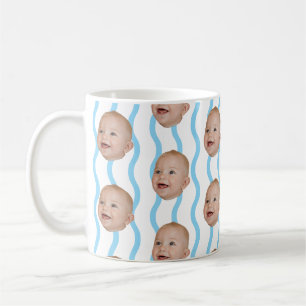 Personalisiertes Babygesicht Vatertagsgeschenk für Kaffeetasse