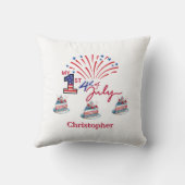 Personalisiertes Babykissen vom 1. Juli Kissen (Rückseite)