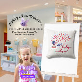 Personalisiertes Babykissen vom 1. Juli Kissen