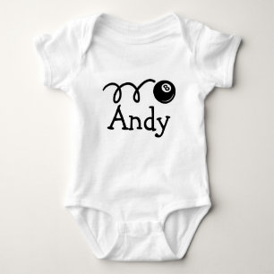 Personalisiertes Babyoutfit mit Pool acht Ball Baby Strampler