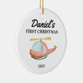 Personalisiertes Baby's 1. Weihnachtsgeschenk, Bab Keramik Ornament (Rechts)