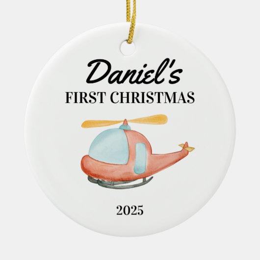 Personalisiertes Baby's 1. Weihnachtsgeschenk, Bab Keramik Ornament (Vorne)