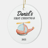 Personalisiertes Baby's 1. Weihnachtsgeschenk, Bab Keramik Ornament (Links)