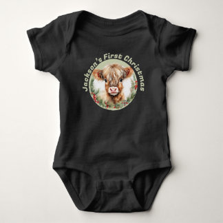 Personalisiertes »Baby's erstes Weihnachten« Baby Strampler