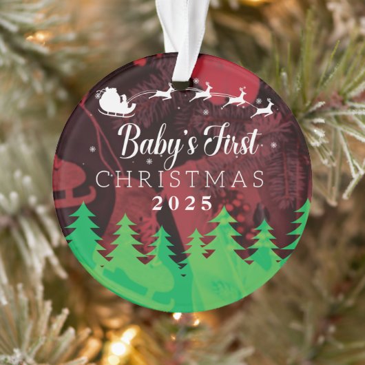 Personalisiertes Baby's First Christmas 2025 Ornament (Baum)