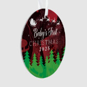 Personalisiertes Baby's First Christmas 2025 Ornament (Vorderseite)