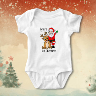 Personalisiertes Baby's First Christmas Baby Strampler