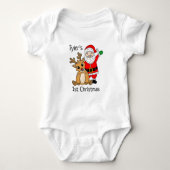 Personalisiertes Baby's First Christmas Baby Strampler (Vorderseite)