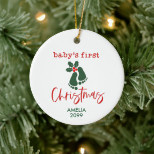 Personalisiertes Baby's First Christmas Bunny Orna Keramik Ornament