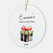 Personalisiertes Baby's First Christmas, Geschenk  Keramik Ornament (Links)