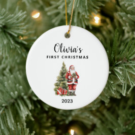 Personalisiertes Baby's First Christmas Keepake Keramik Ornament