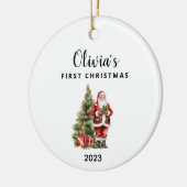 Personalisiertes Baby's First Christmas Keepake Keramik Ornament (Links)