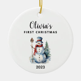 Personalisiertes Baby's First Christmas Keepake Keramik Ornament