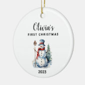 Personalisiertes Baby's First Christmas Keepake Keramik Ornament (Links)
