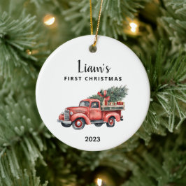 Personalisiertes Baby's First Christmas Keepake Keramik Ornament