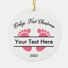 Personalisiertes Baby's First Christmas Keramik Ornament