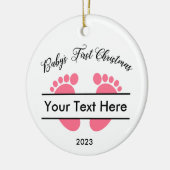 Personalisiertes Baby's First Christmas Keramik Ornament (Links)