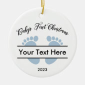 Personalisiertes Baby's First Christmas Keramik Ornament (Vorne)