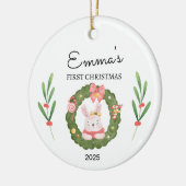 Personalisiertes Baby's First Christmas Keramik Ornament (Links)