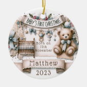 Personalisiertes Baby's First Christmas Ornament G (Vorne)