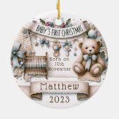 Personalisiertes Baby's First Christmas Ornament G (Hinten)