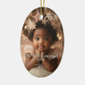 Personalisiertes Baby's Niedlich First Fairy Weihn Keramik Ornament (Links)