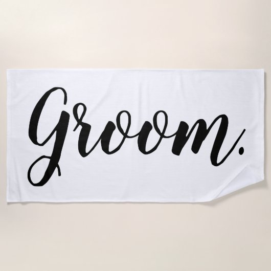 Personalisiertes Bachelor Groom Strandtuch (Vorderseite)