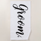 Personalisiertes Bachelor Groom Strandtuch (Vorderseite)