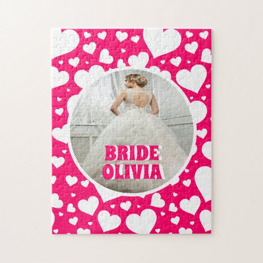 Personalisiertes Bachelorette-Bride-Foto Puzzle (Vertikal)