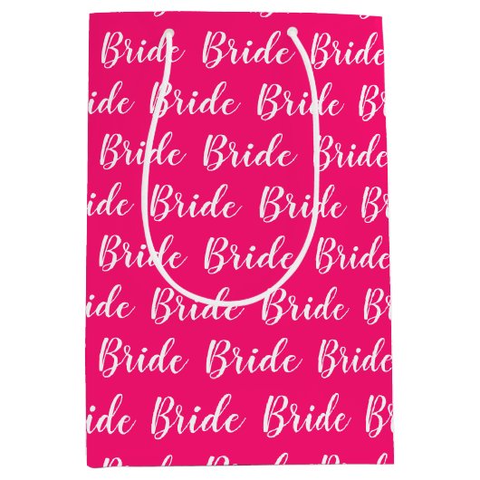 Personalisiertes Bachelorette-Bride-Muster Mittlere Geschenktüte (Vorderseite)