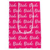 Personalisiertes Bachelorette-Bride-Muster Mittlere Geschenktüte (Rückseite)