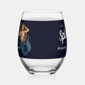 personalisiertes Bachelorettenglas Weinglas Ohne Stiel (Links)